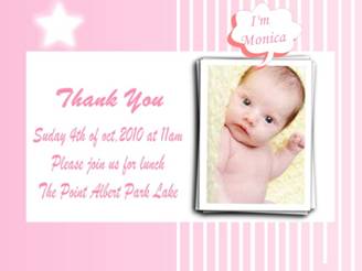 New Born Baby Invitation Card Sample