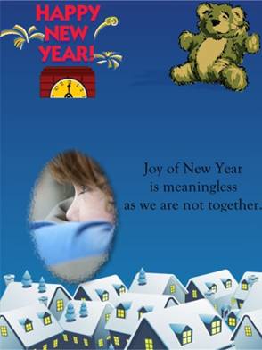 New year card made by Picture Collage Maker - E