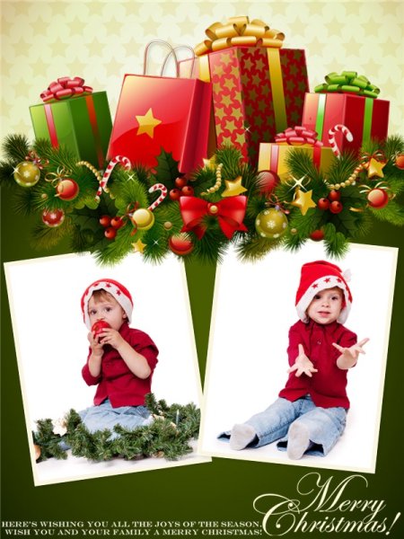 Christmas Collage / Card Add-on Templates - Download Free