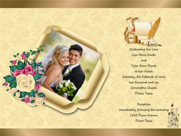 Sample Wedding Invitation Cards Templates